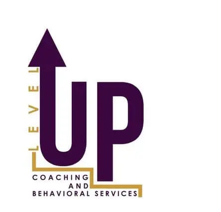 A logo of level up coaching and behavioral services